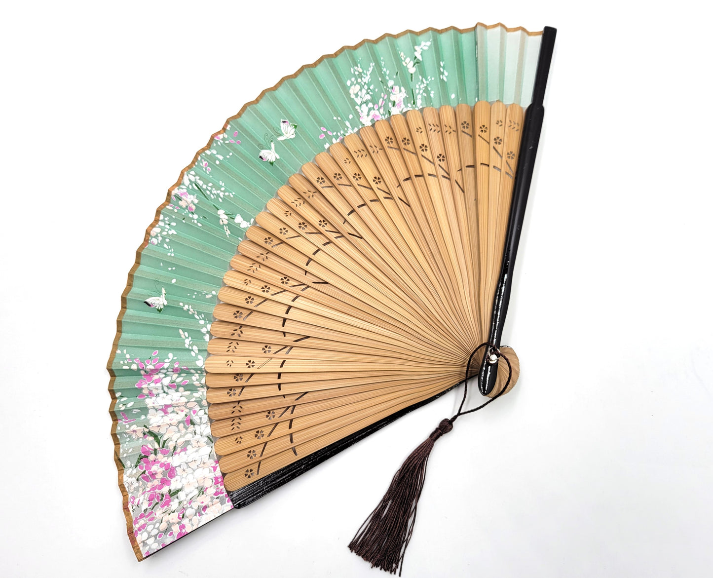 Japanese Green Hand Fan
