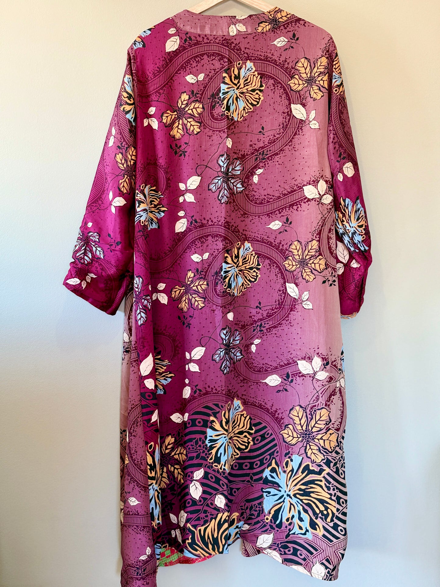 Summer long reversible kimono insideout backside
