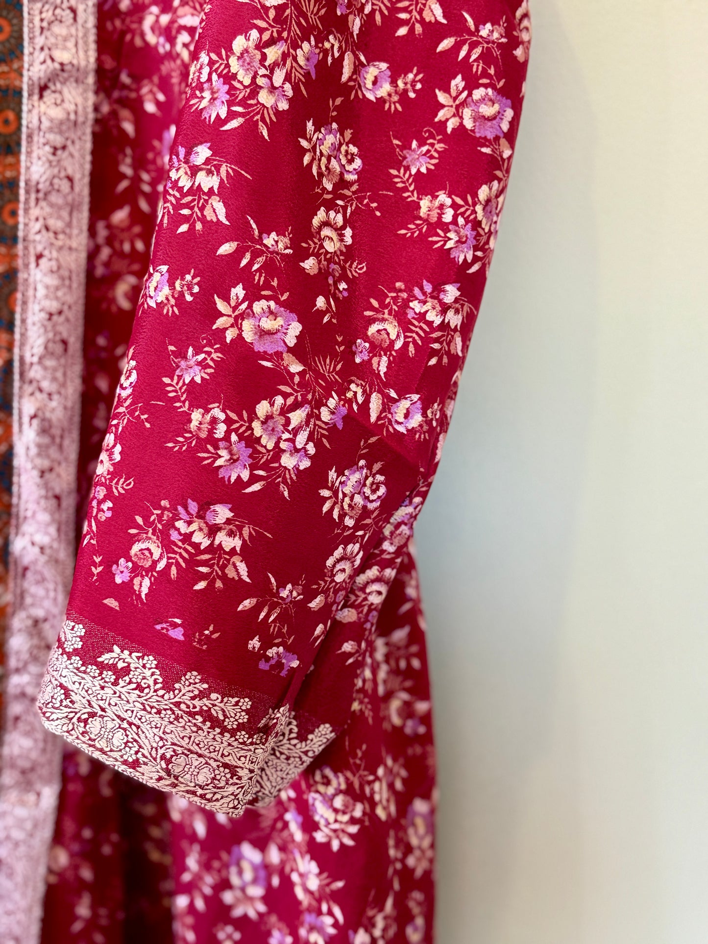 Summer red kimono sleeve