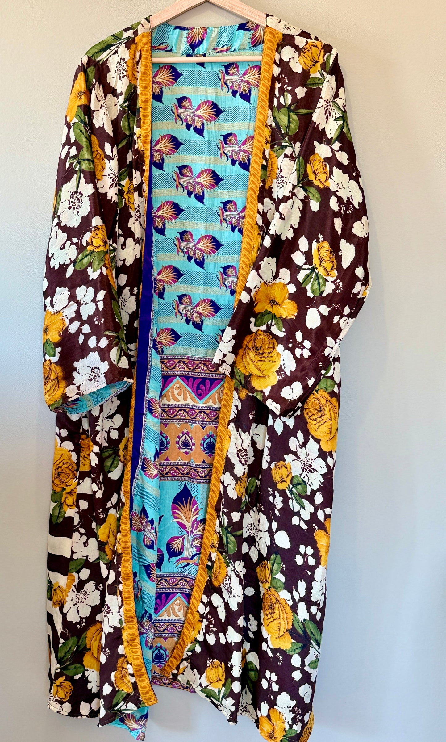 floral reversible kimono front side