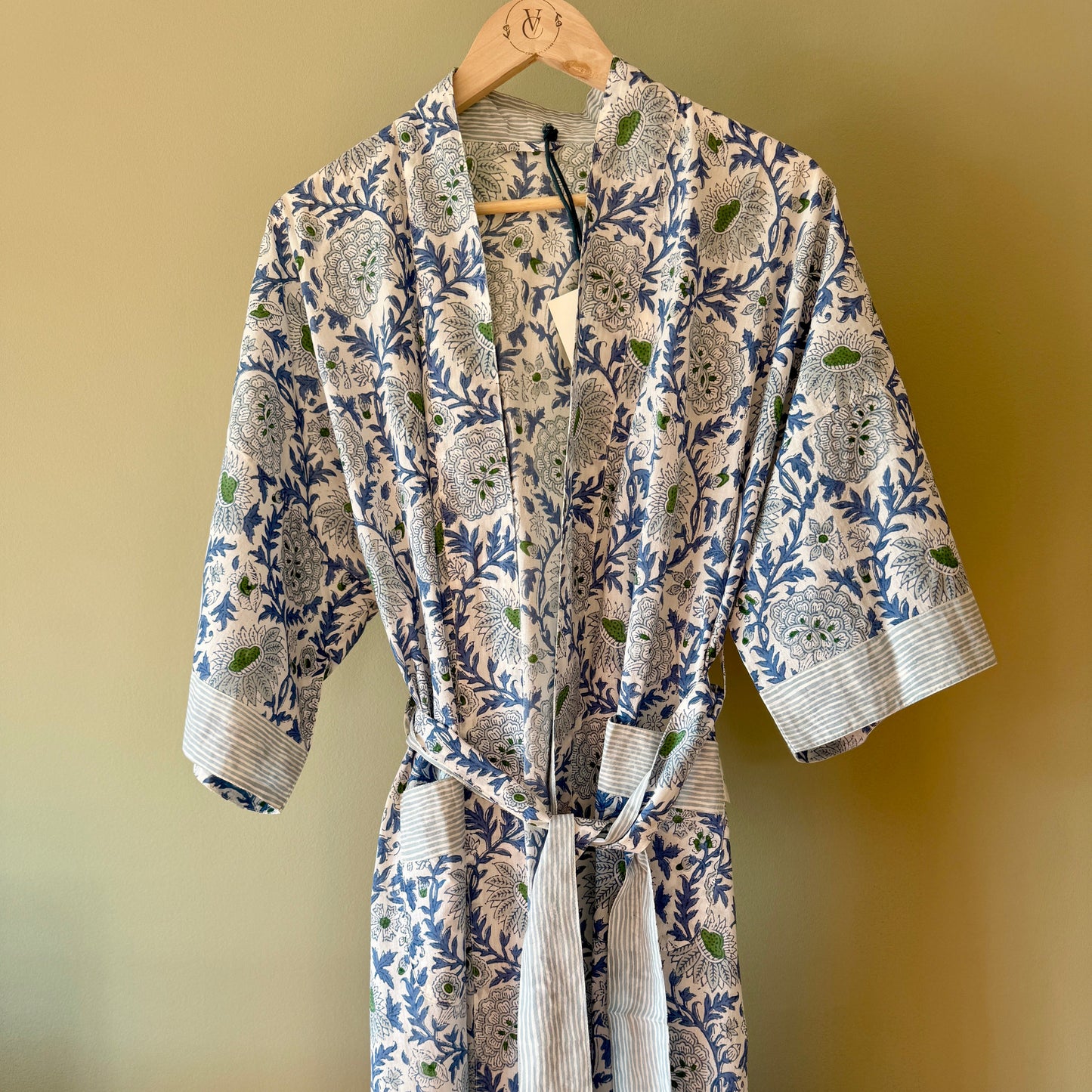 handprinted kimono