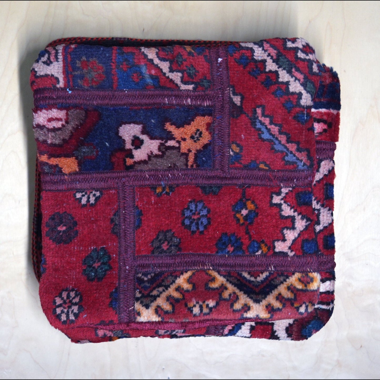 Vibrant Persian Gelim cushion covers in nomadic-inspired style, perfect for festive home decor with a cultural flair